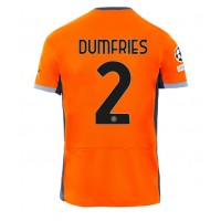 Inter Milan Denzel Dumfries #2 Tretí futbalový dres 2023-24 Krátky Rukáv